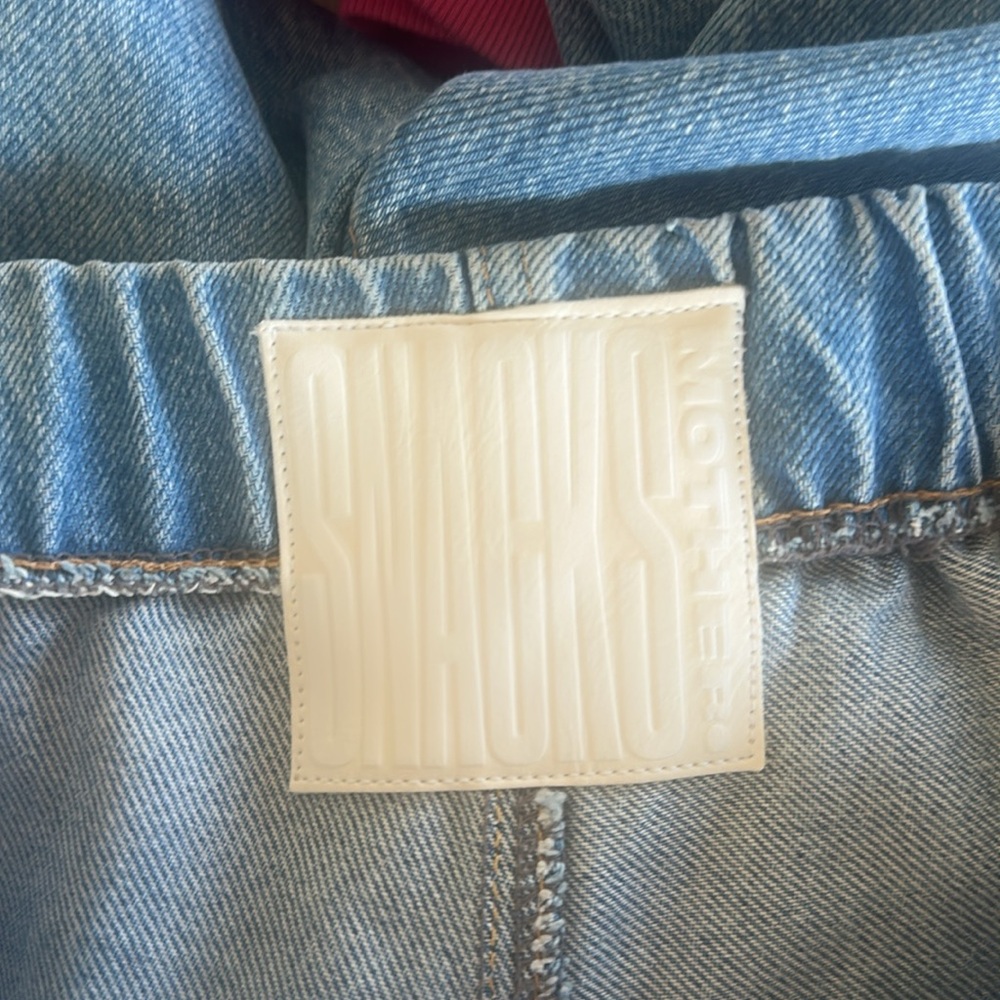 MOTHER SNACKS Light Blue Wide-Leg Jeans - Picture 3 of 4